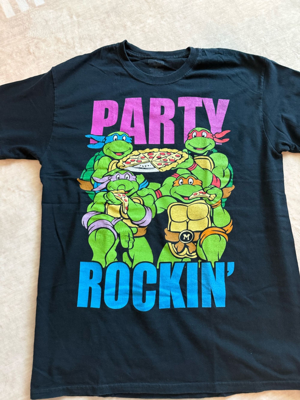 Teenage Mutant Ninja Turtles "Party Rockin'" Black Short Sleeve Tee